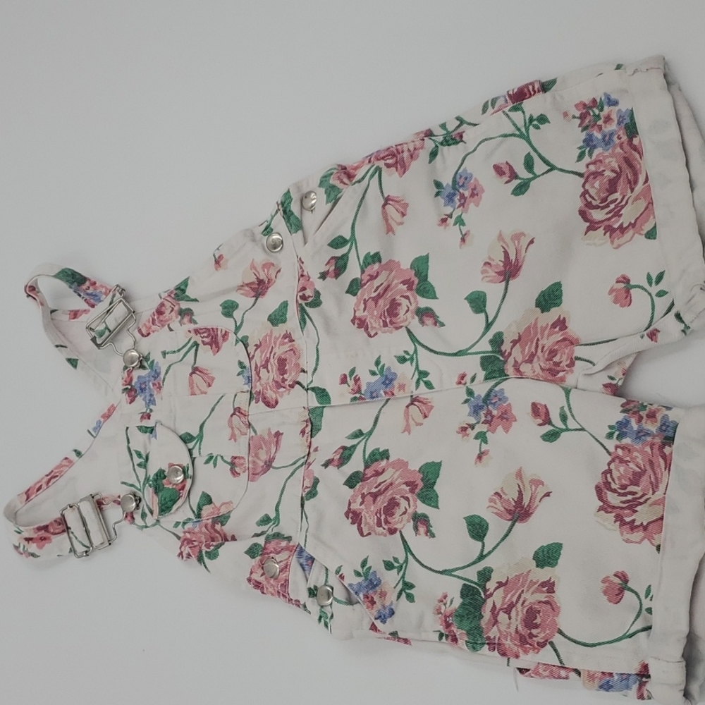 Vintage floral overalls size 5-6